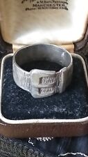 Vintage 1960-s 925 Sterling Silver Width Buckle Signet Ring Size UK Z, US 12 3/4