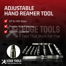 10 Pcs adjustable Hand Reamer  Set H1 to H10 Capacity 3/8" to 15/16''  Tools
