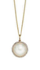 Mabe Pearl and Diamond Pendant