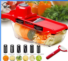 6in1 Mandoline Slicer Julienne Cutter Fruit Vegetable Chopper Peeler Grater Tool