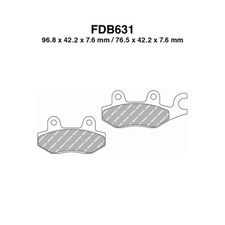 Pair of Brake Pads Ferodo FDB631ST for Honda 80 NSR R 1993-1998