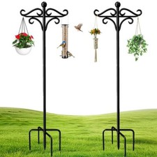 Bird Feeder Pole Stand,234cm Adjustable Feeding Station Hanging Hook, Heavy Duty