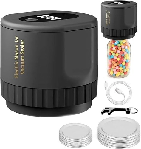 Mason jar vacuum - jar, sealer