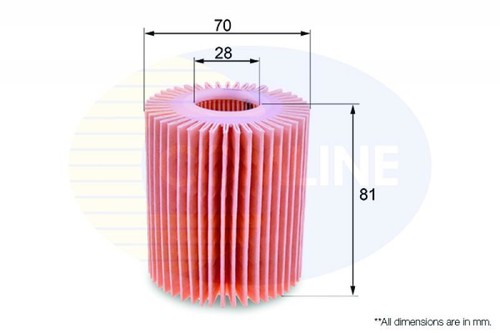 Engine oil filter comline for - filter,