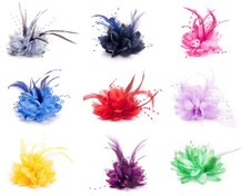 Flower Feather Fascinator Bead
