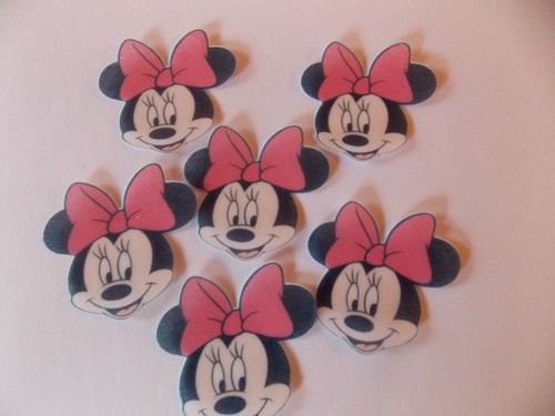 Precut edible pink minnie - 12,