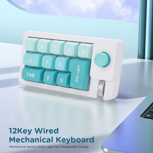 Green key macro keypad with - green,