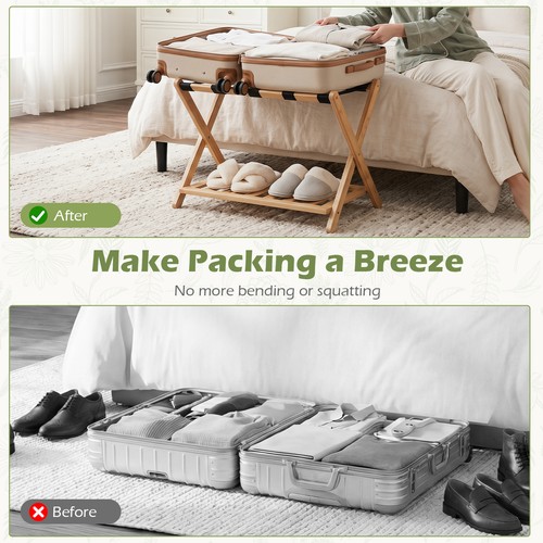 Folding suitcase stand - folding,