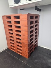 10 Brown Plastic Pallets heavy