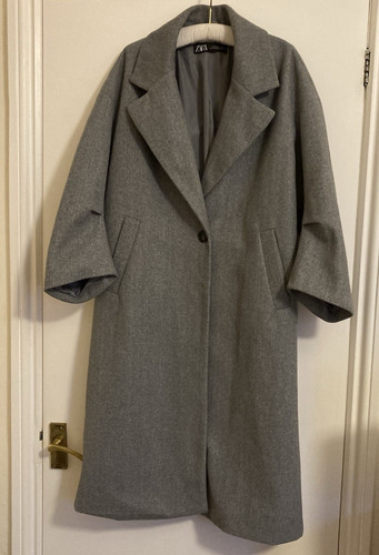 Long grey tweed effect zara - grey,