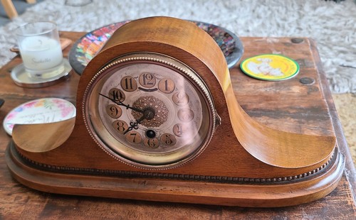 Antique hac mantel - mantel, clock