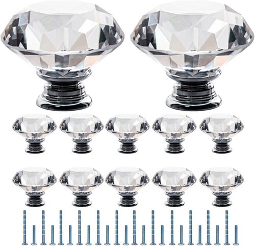 Crystal door knobs pcs 50mm - 12,
