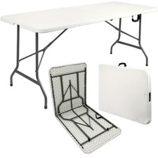 6ft Folding Table Trestle Camping Party Picnic BBQ Garden Indoor Outdoor MND