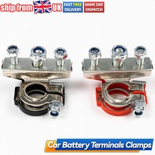 Car Battery Cable Terminal Clamps Connectors Negative Positive 3 Way 12V Kits.