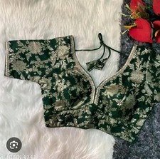 Indian Sari Blouse, Readymade Saree Blouse, Designer dola silk bollywood choli .