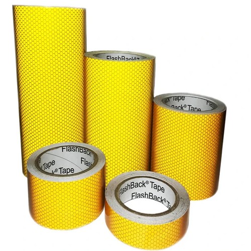 Yellow reflective tape glass - reflective,