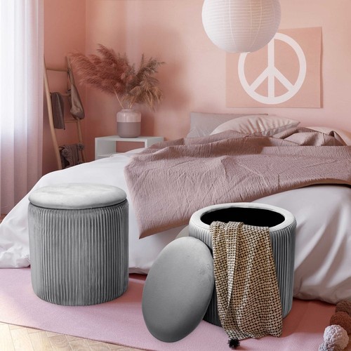 Velvet hexagon ottoman storage - hexagon,