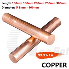 Pure Copper Rod Dia 8 - 100mm