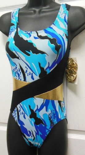 Gold foil blues print - gold, tank