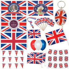 Queen Elizabeth Remembering Union Jack Decorations *All Types* NEW King Charles