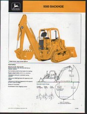 John Deere "9300" Backhoe Brochure Leaflet