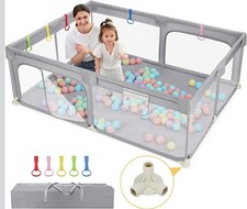 Dripex Baby Playpen with Mesh
