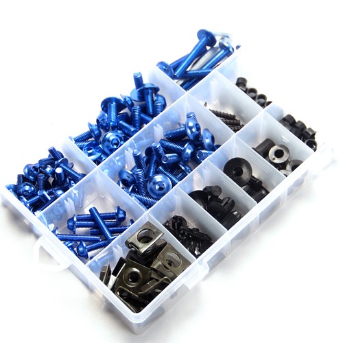 Blue complete fairing bolt kit - complete,