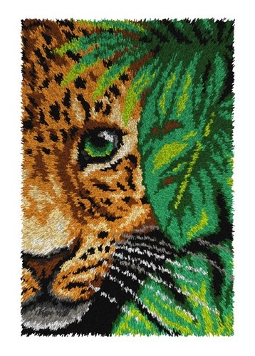 Leopard latch hook - leopard,
