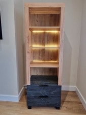 Display Cabinet Oak & Black