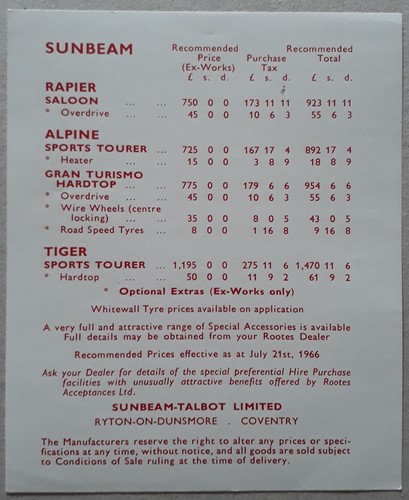 Sunbeam range price list - range,