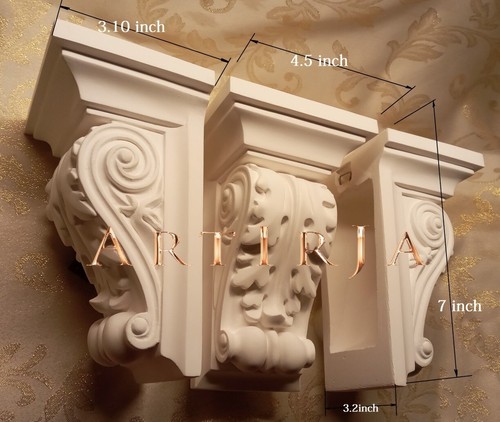Pair oak leaf corbels - pair,