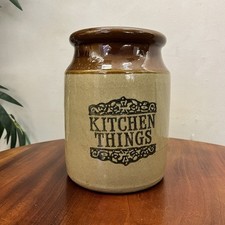 vintage Moira stoneware KITCHEN THINGS jar container