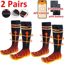 Electric Heated Socks Rechargeable W/ 10000mAh Battery Unisex Winter Foot Warmer