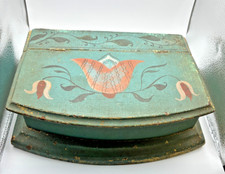 Early Pennsylvania Painted Wooden Lidded Dresser Box -Folk Art, Lancaster County