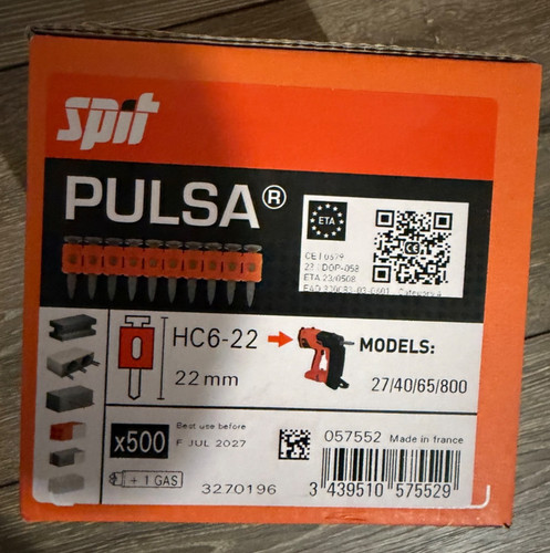 Spit pulsa nails - 22mm, gas