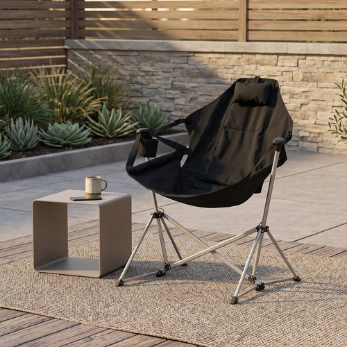 Foldable moon camping chair - moon,