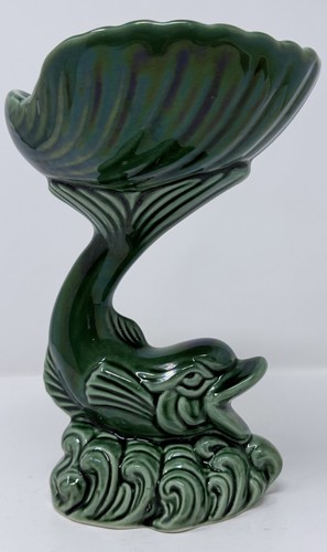 Vintage green glazed - glazed, fish