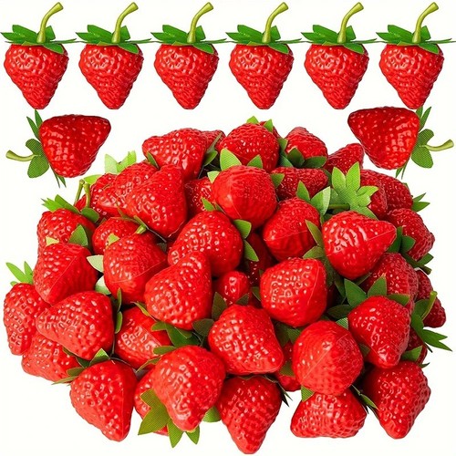 20x artificial strawberries - 10/20x,