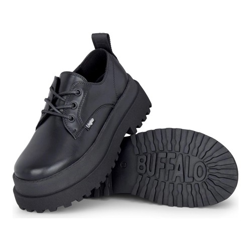 Buffalo black low top - black, platform