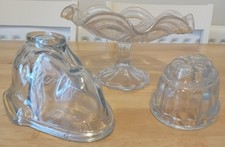 2 x Glass Vintage Jelly Moulds