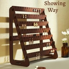 Retro Wooden Earring Holder