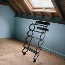 5 Steps Wall Mounted Attic Retractable Ladder Pull Down Telescoping Step Ladder