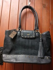 Biba Black Leather Suede Gold