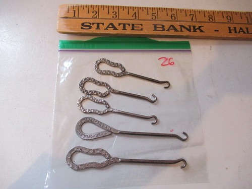Vintage lot button hooks - of,