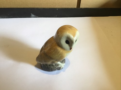Quail pottery owl - , 3"