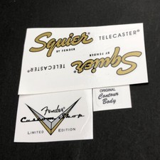 Waterslide Squier Telecaster Custom Shop Guitar Peg head Logo Decal