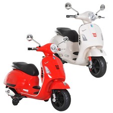 Kids Ride On Motorcycle Vespa Licensed Boys Girls 6V Music LED Lights MP3 Horn