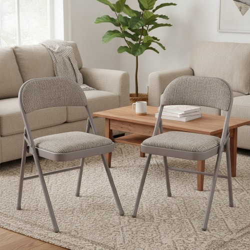 Folding chairs set grey - folding,
