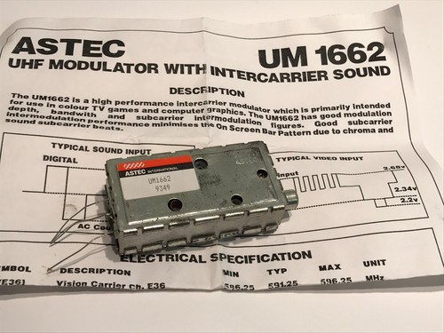 Astec um1662 uhf modulator - astec, rf