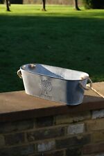 Zinc Medium Trough Flowers Herbs Window Box Planter with Rope Handles